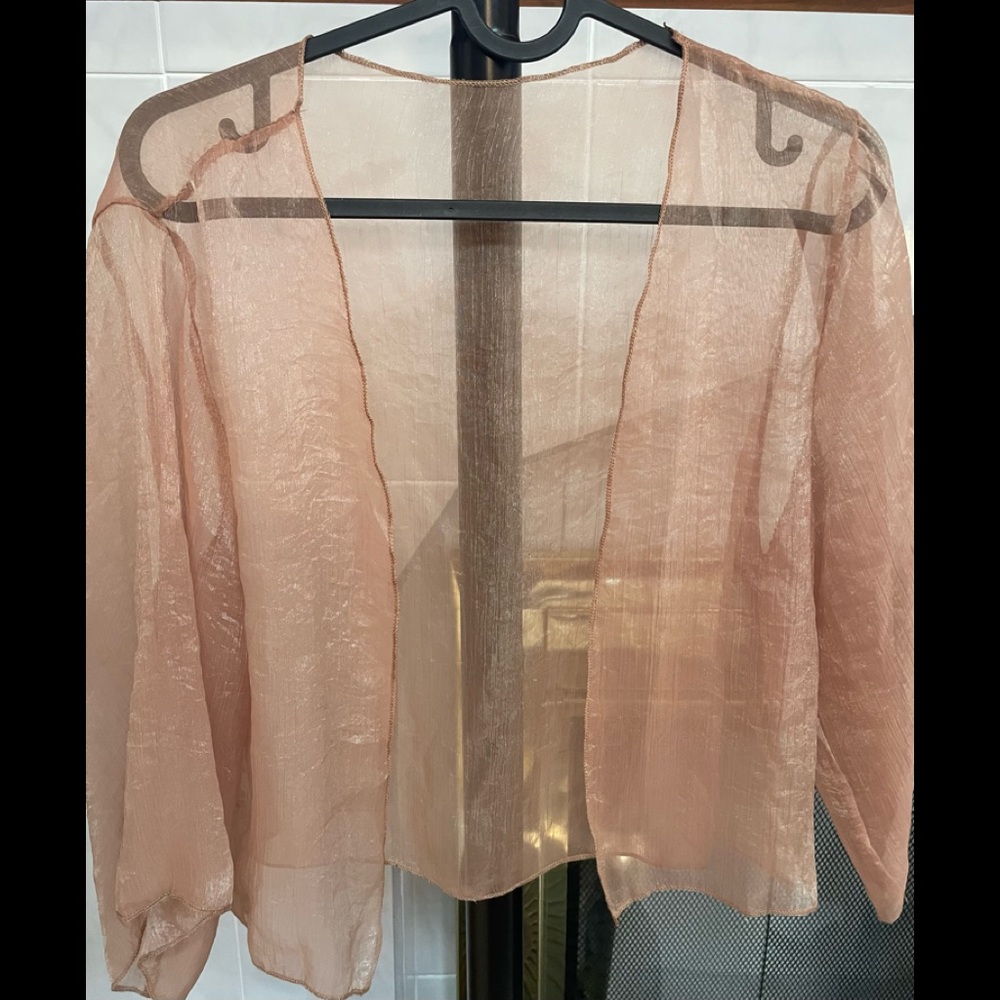 Tan sheer cover up bolero